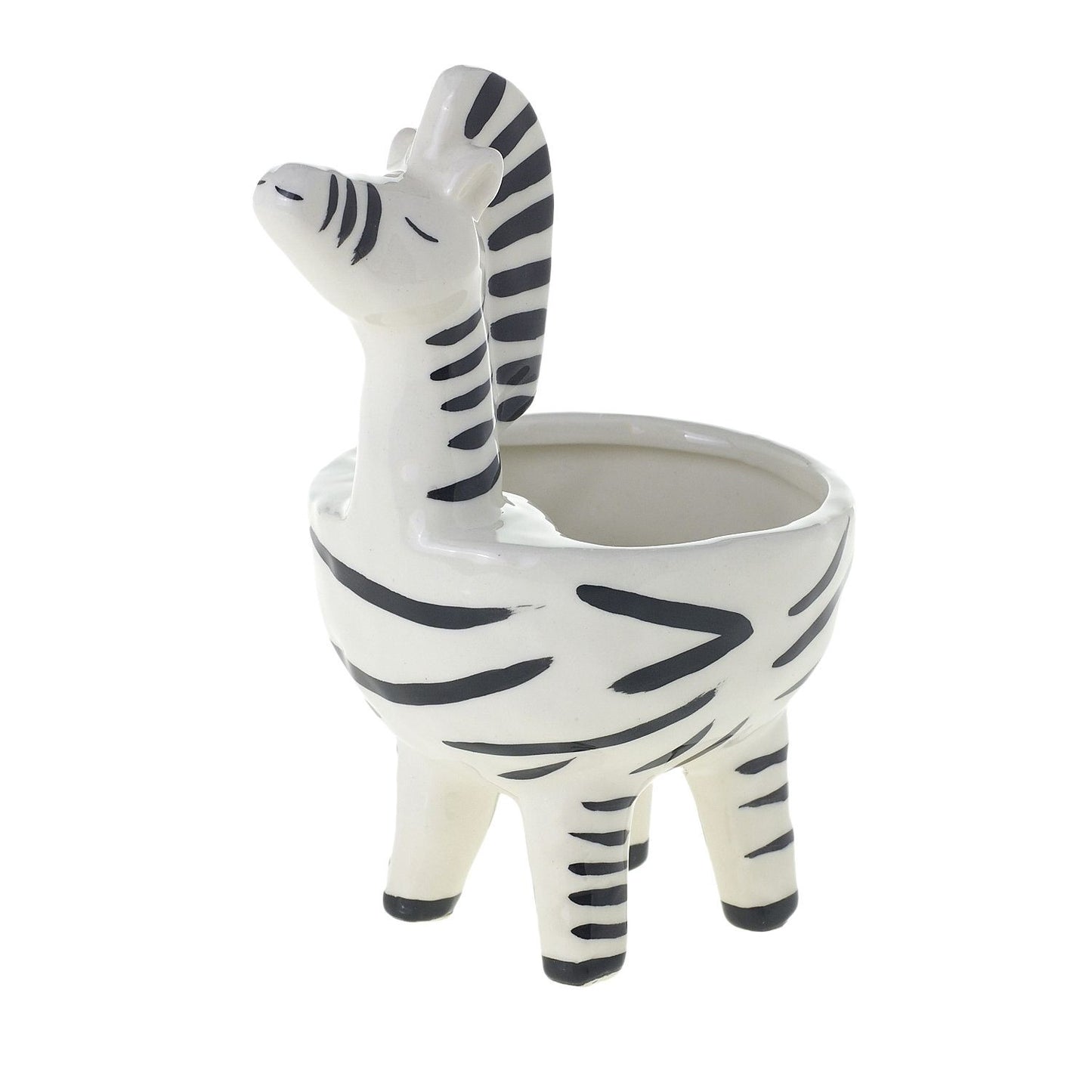 Zebra Ceramic Planter Pot