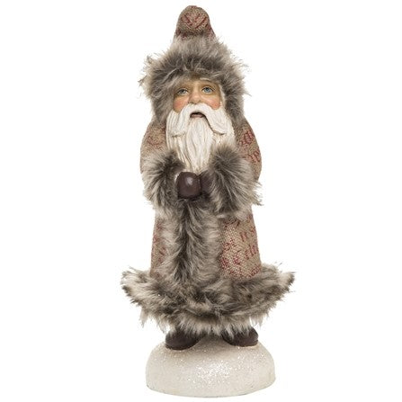 Burlap Look Coat Santa (natural)