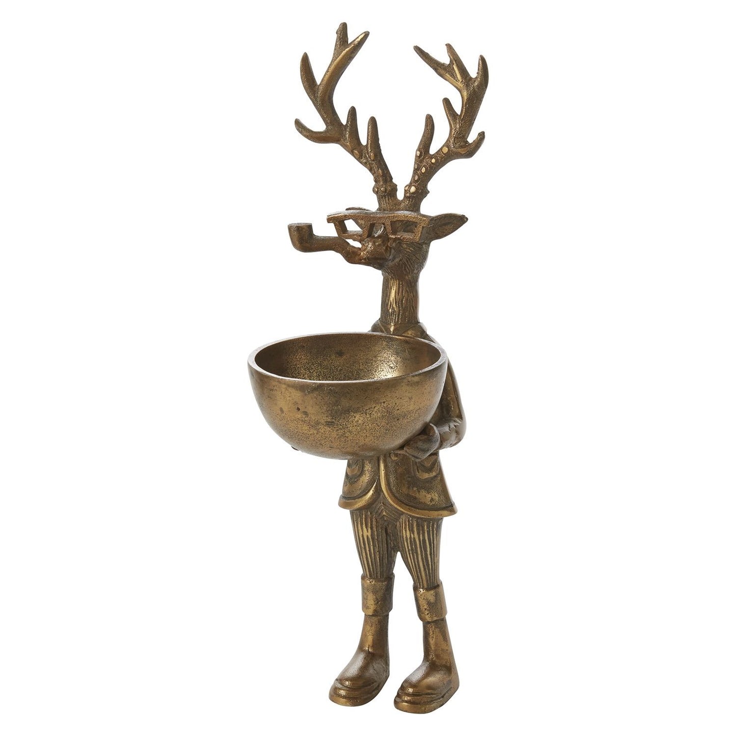 Standing Gold Deer Man Bowl Stand (Frankie)