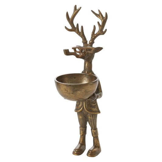Standing Gold Deer Man Bowl Stand (Frankie)