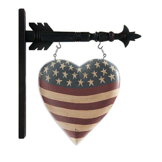 Americana Heart Flag USA Arrow Replacement Sign