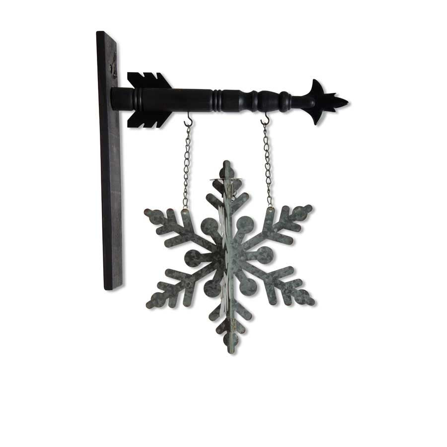 3-D Tin Snowflake Arrow Replacement Sign