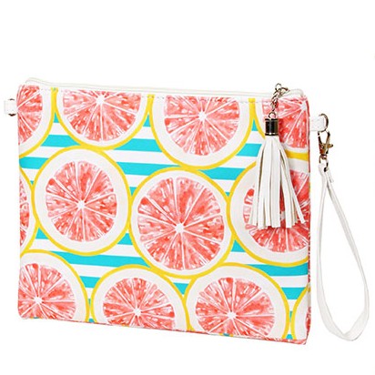 Citrus Cross Body Clutch Bag (Grapefruit)