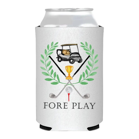 Fore Play Golf Beer Bottle Can Koozie Cooler