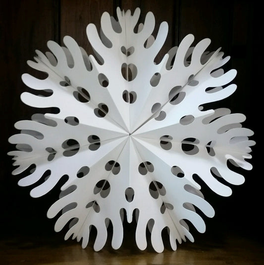 Paper Cut Out Snowflake Christmas Tree Ornament - Hanging Decor #4