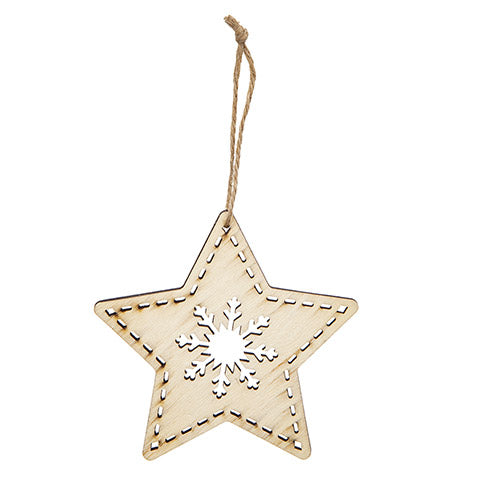 Star Christmas Tree Ornament with Snowflake Center