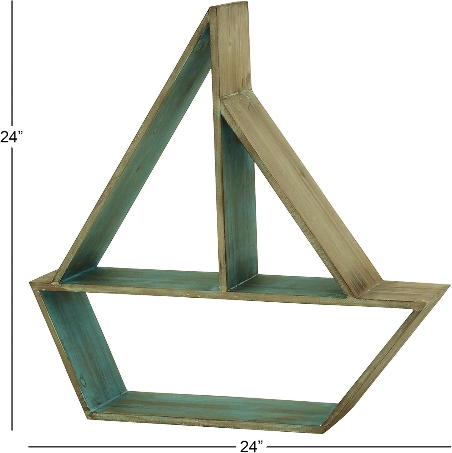 Wood Table Boat Shelf