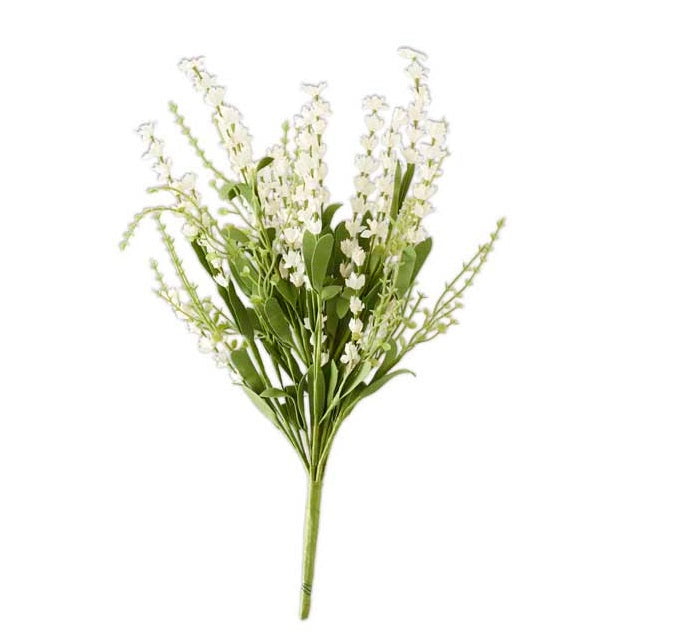 White Lavender Flower Stem Bouquet Spray