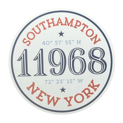 Southampton, NY 11968 Reversible Cardboard Coasters (Pack of 50)