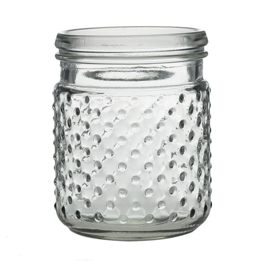 Hobnail Jar Vase (Clear, Small)