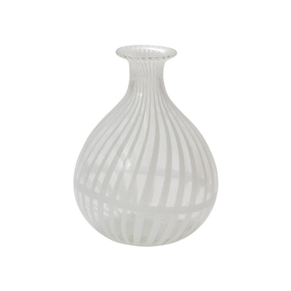 White and Clear Glass Abelia Budvase