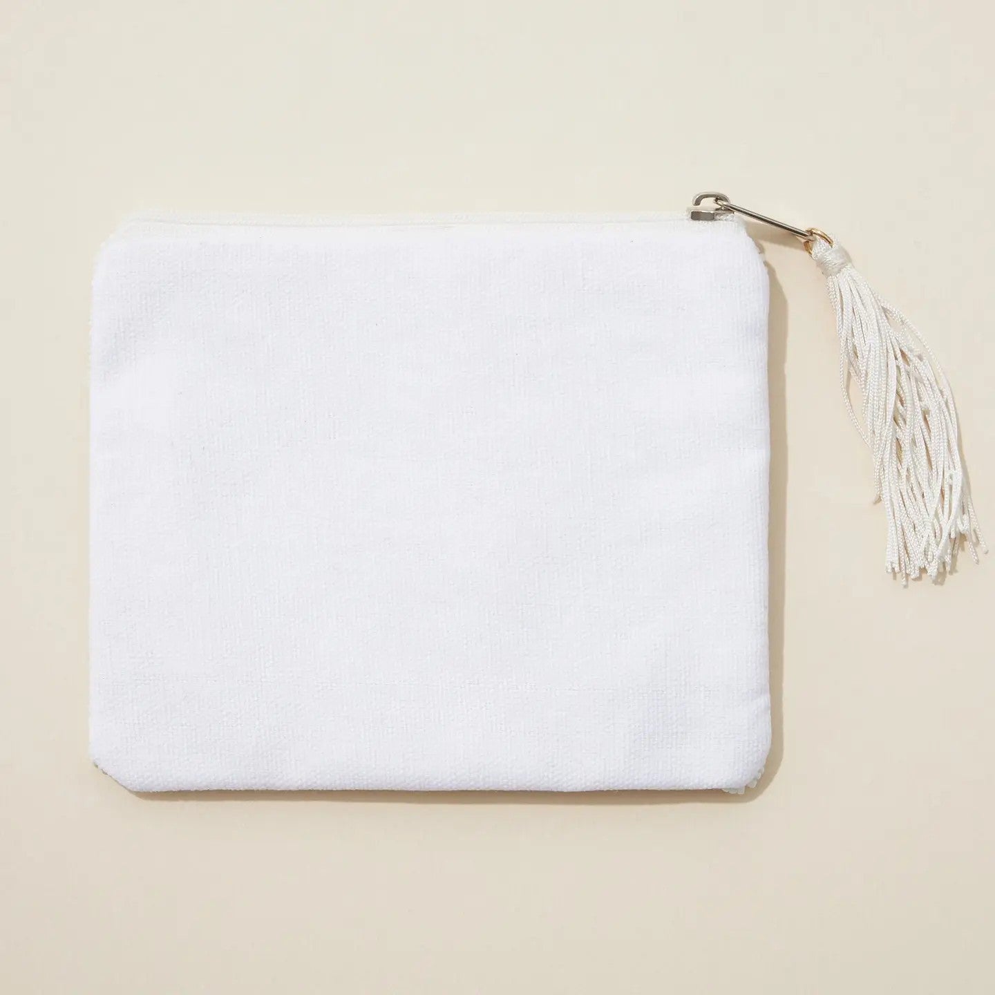 "Bride" Beaded Zippered Clutch Pouch - Coin Purse - with a Tassel