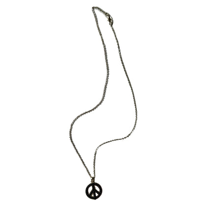 Beaded Peace Pendant Necklace - Assorted Colors