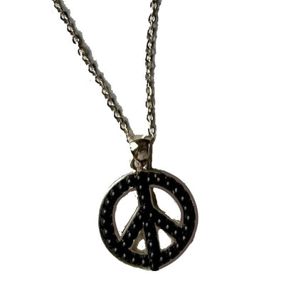 Beaded Peace Pendant Necklace - Assorted Colors