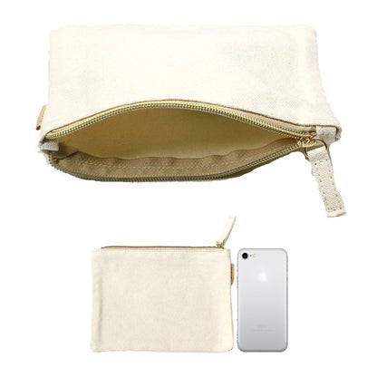 Beautiful Day Flower Cotton Canvas Pouch Bag Coin Purse