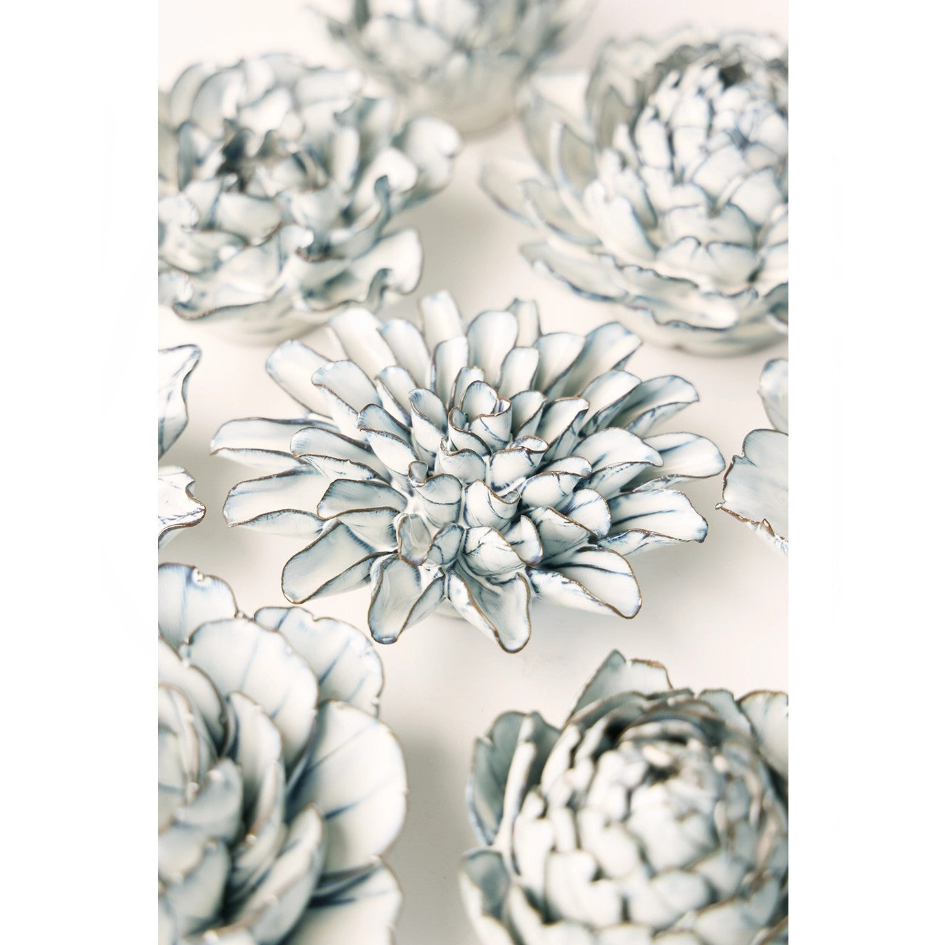 Blue White Cornflower Ceramic Wall Hanging Flower