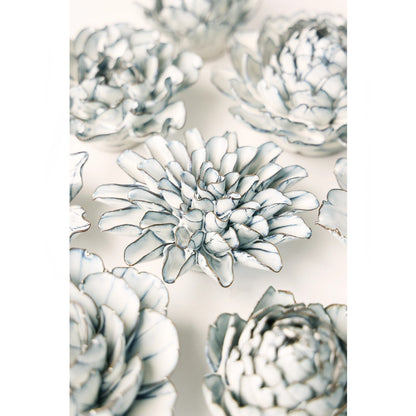 Blue White Cornflower Ceramic Wall Hanging Flower
