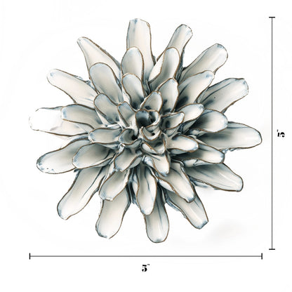 Blue White Cornflower Ceramic Wall Hanging Flower