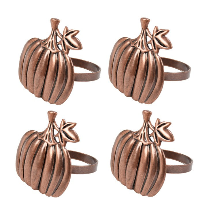 Bronze Pumpkin Napkin Rings (set of 4)