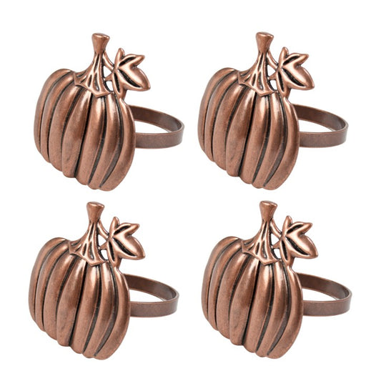 Bronze Pumpkin Napkin Rings (set of 4)