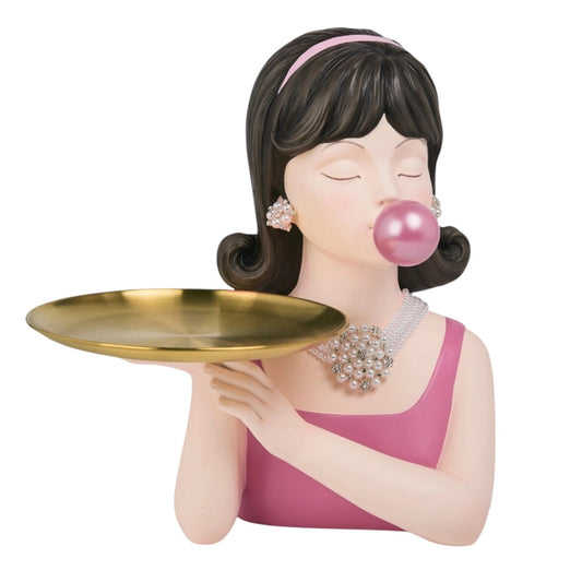 Bubble Gum Woman with Bubble and Tray