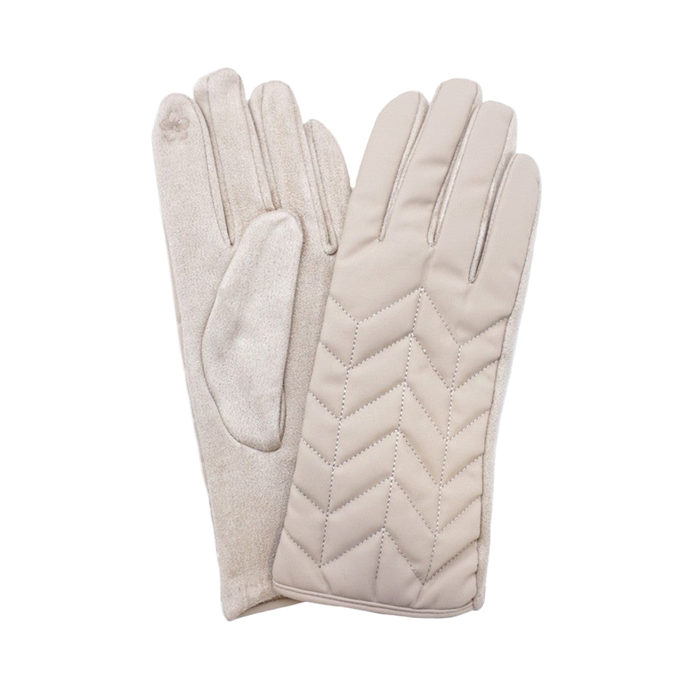 Chevron Quilted Smart Touch Gloves (assorted colors)