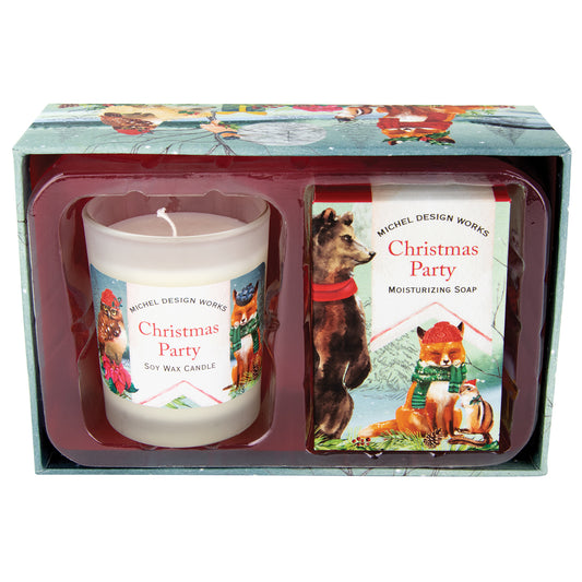 Christmas Party Soy Candle and Soap Gift Set - Michel Design Works