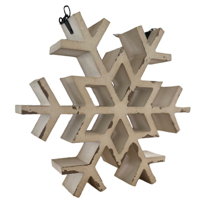 White Wood Painted Snowflake Arrow Replacement Sign