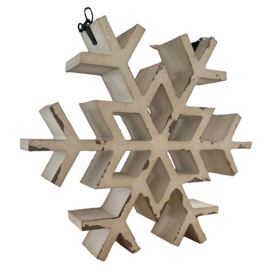 White Wood Painted Snowflake Arrow Replacement Sign