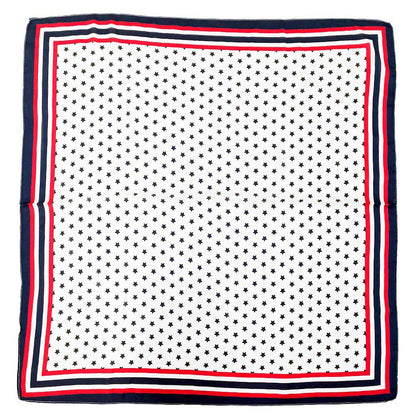 Classic Patriotic Stars and Stripes Square Scarf