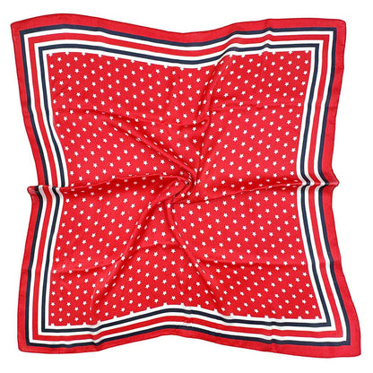 Classic Patriotic Stars and Stripes Square Scarf
