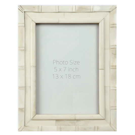 White Linear Inlay Picture Frame (5x7)
