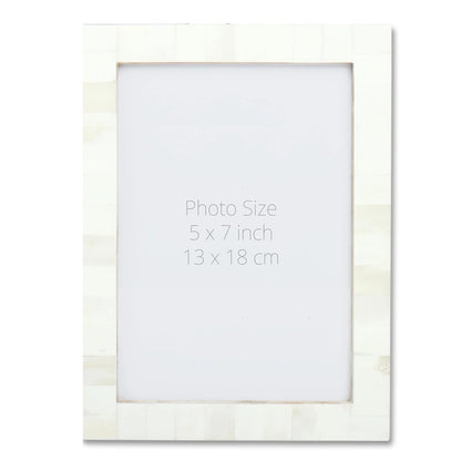 Classic White Shell Inlay Picture Frame (4x6, 5x7, 8x10 Inches)