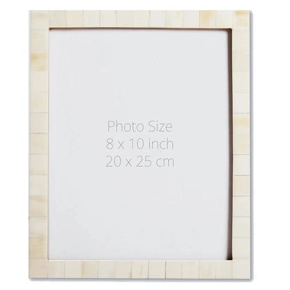 Classic White Shell Inlay Picture Frame (4x6, 5x7, 8x10 Inches)