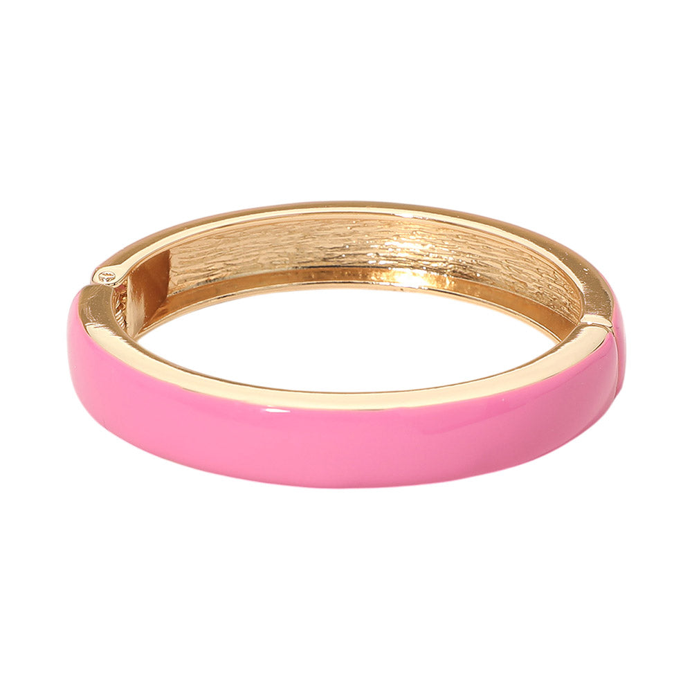 Enamel Hinged Bangle Bracelet