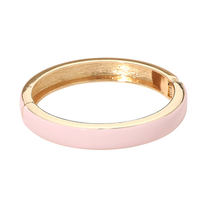 Enamel Hinged Bangle Bracelet