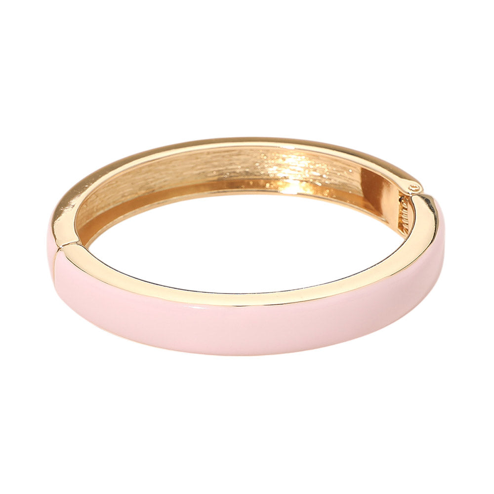 Enamel Hinged Bangle Bracelet