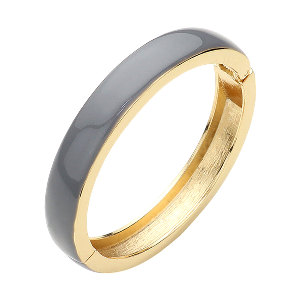 Enamel Hinged Bangle Bracelet