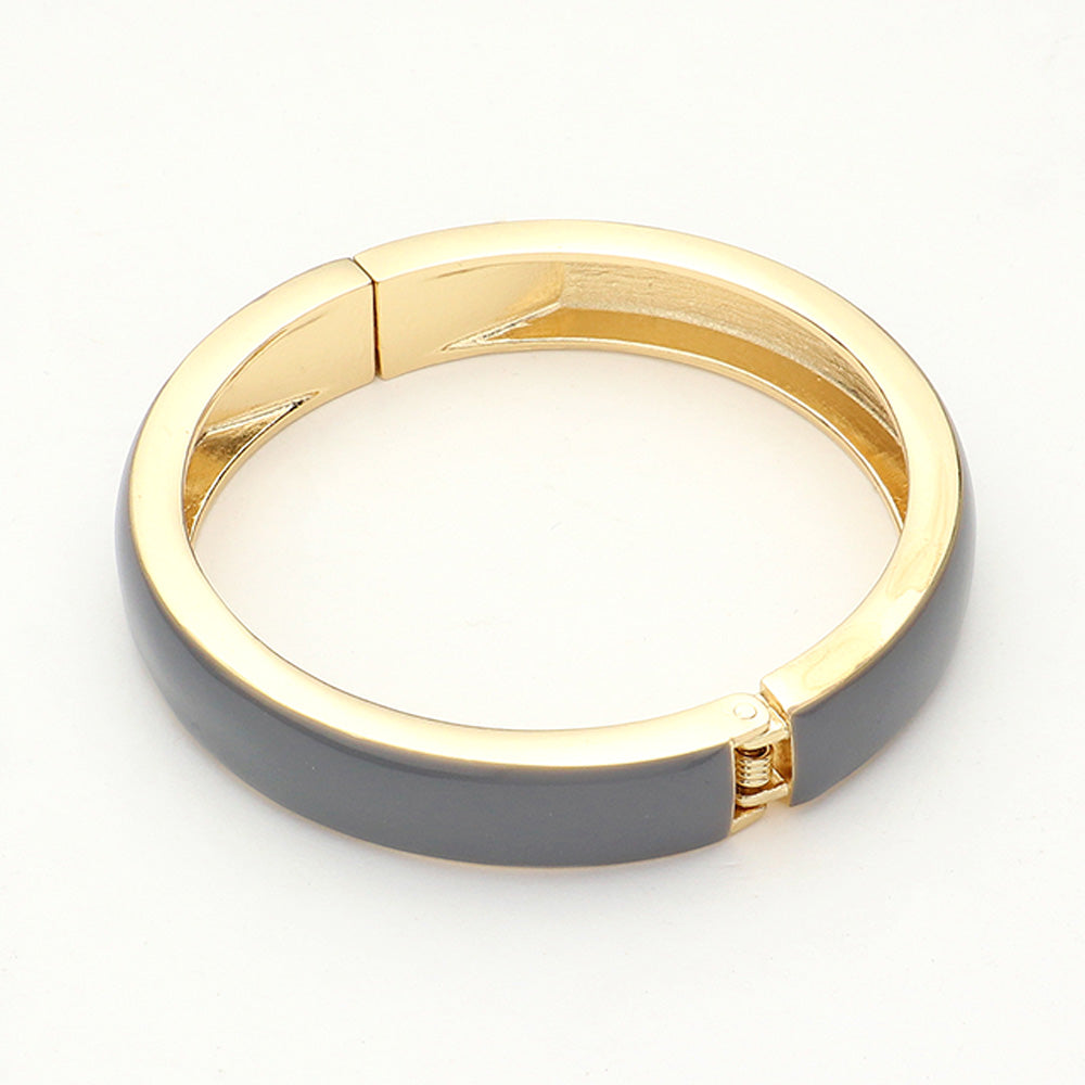 Enamel Hinged Bangle Bracelet