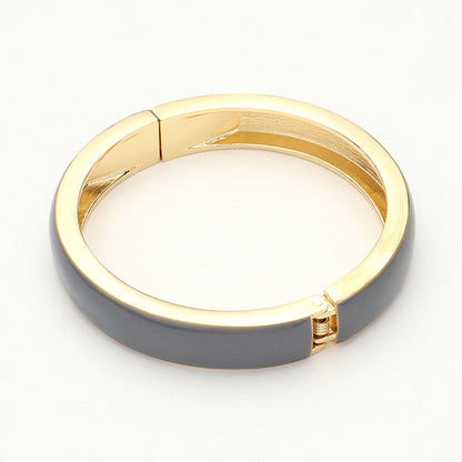 Enamel Hinged Bangle Bracelet