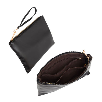 Ivory Faux Leather Braided Hobo Shoulder Bag Purse & Wristlet Wallet Set