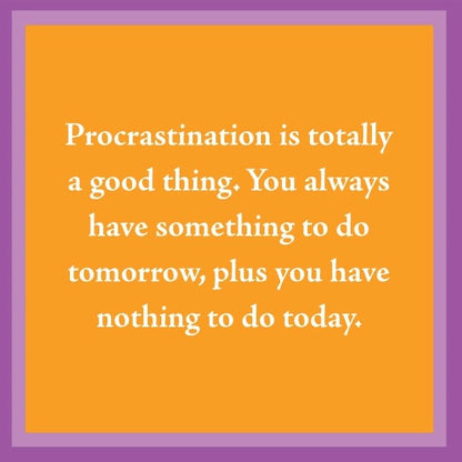 Humorous Double Sided Cocktail Napkins (Fired | Procrastination)