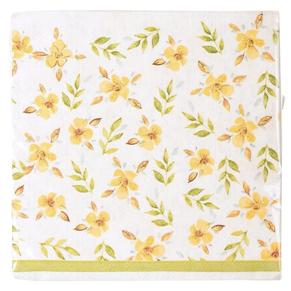 Floral Bee Paper Lunch Napkins – 20 Per Package