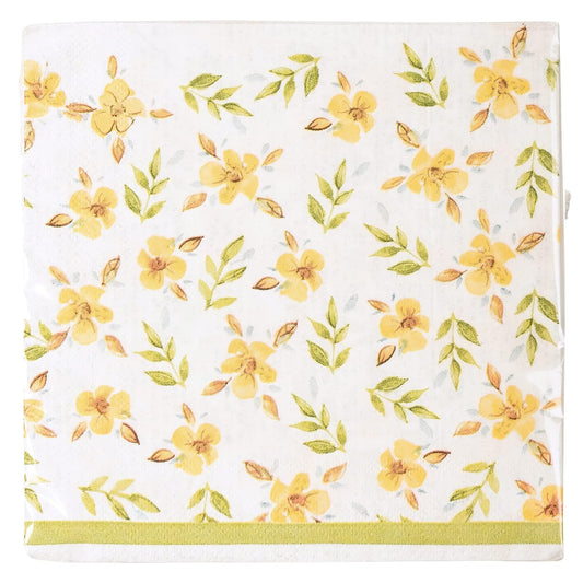 Floral Bee Paper Lunch Napkins – 20 Per Package