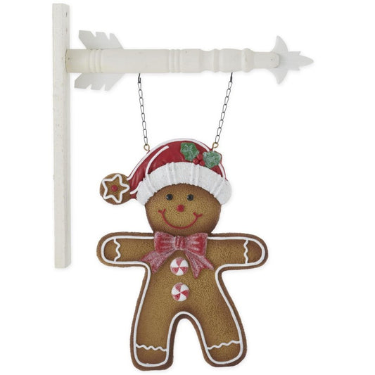 Decorated Gingerbread Man Cookie Hanging Arrow Replacement Sign