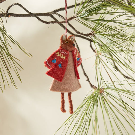 Eloise the Fox Felt Christmas Tree Ornament