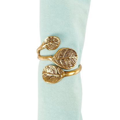 Gold Leaves Napkin Rings (set of 4)