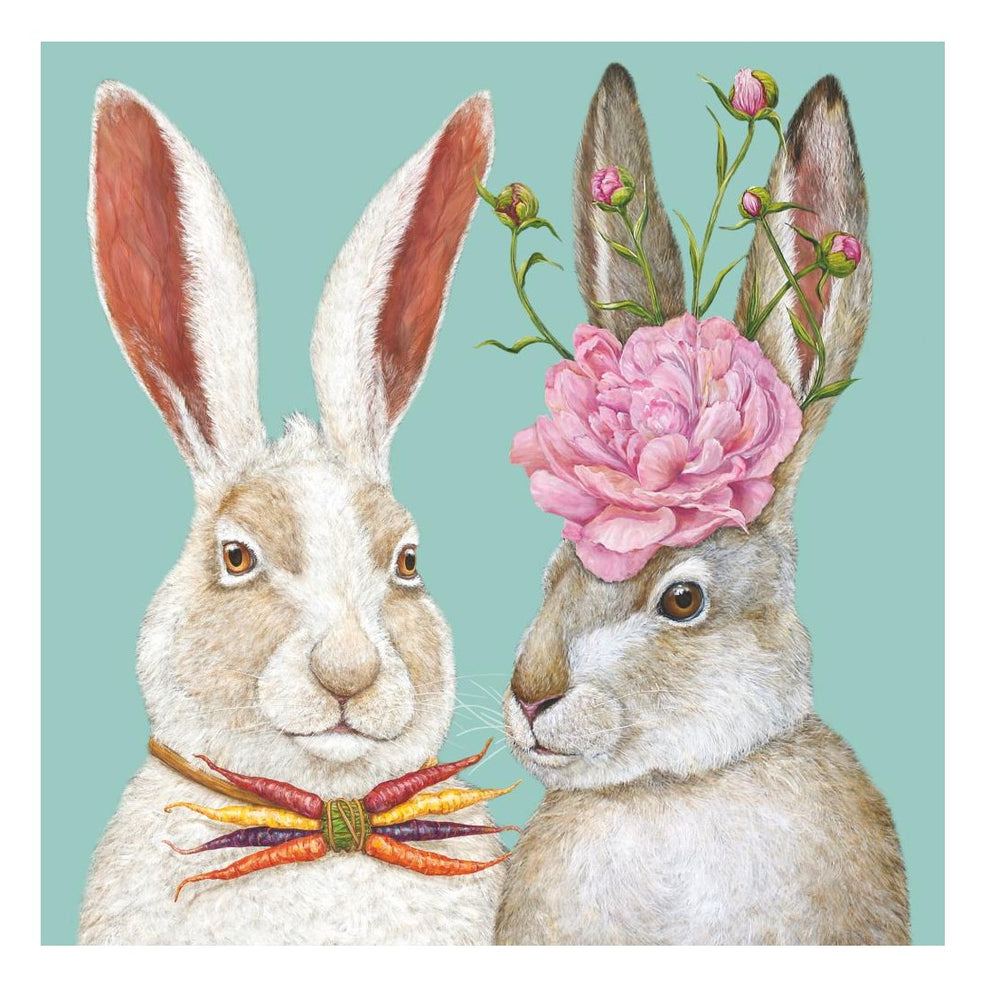 Harvey & Phoebe Bunny Rabbits Paper Cocktail Beverage Napkins – 20 Per ...