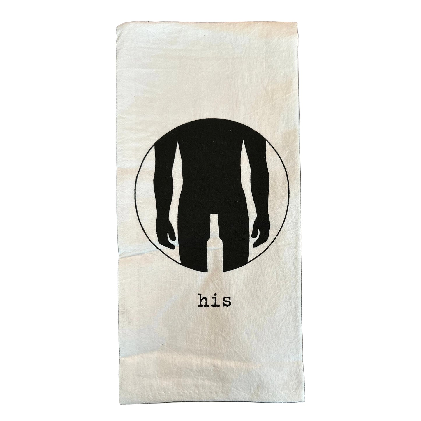 “His & Hers” Bar Towels – Cheeky Flour Sack Kitchen Towel (sold individually)