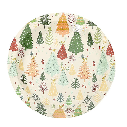Holiday Christmas Tree Small Paper Plates